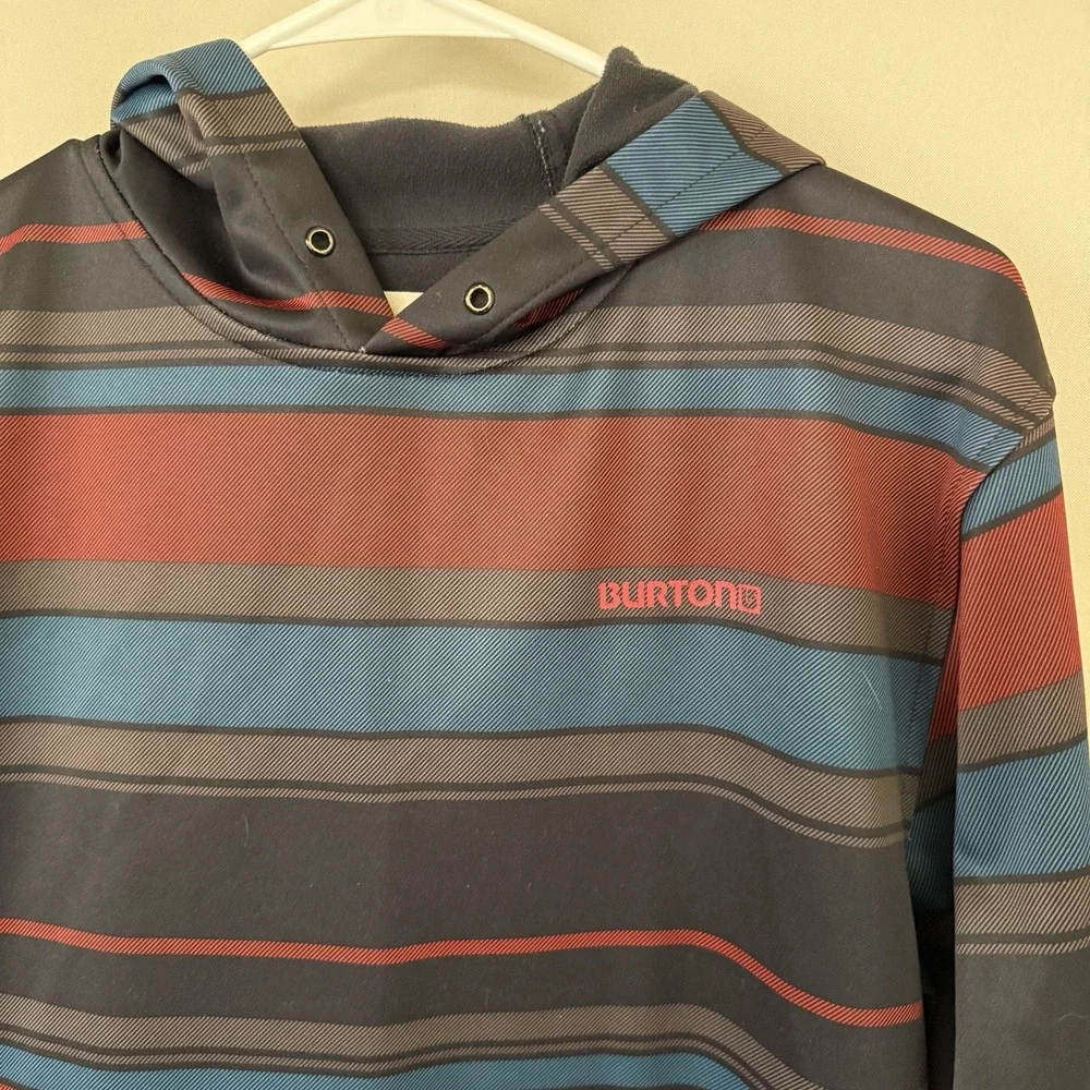 Burton Men's‎ Medium Striped Pullover Hoodie Sweatshirt Pocket
